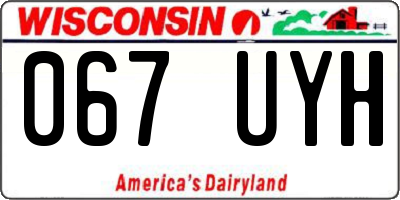 WI license plate 067UYH