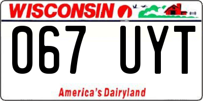 WI license plate 067UYT