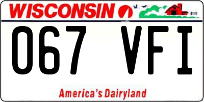 WI license plate 067VFI