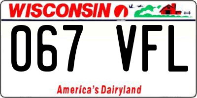 WI license plate 067VFL