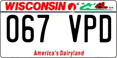WI license plate 067VPD