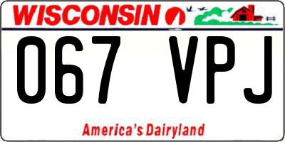 WI license plate 067VPJ