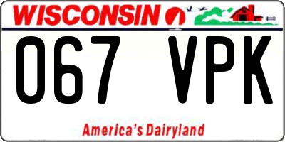 WI license plate 067VPK