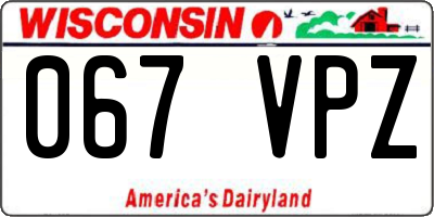 WI license plate 067VPZ