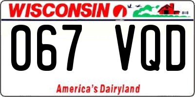 WI license plate 067VQD