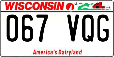 WI license plate 067VQG