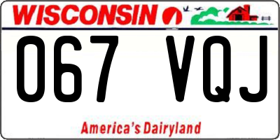 WI license plate 067VQJ