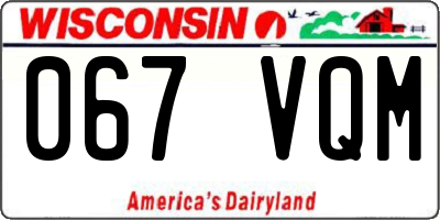 WI license plate 067VQM