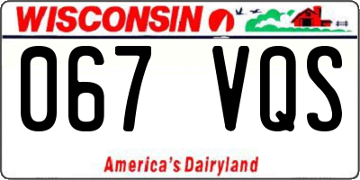 WI license plate 067VQS