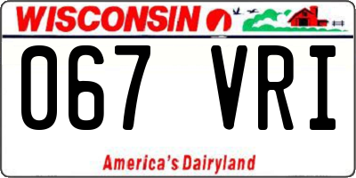 WI license plate 067VRI
