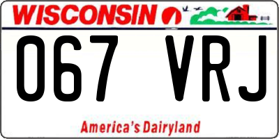 WI license plate 067VRJ