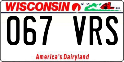 WI license plate 067VRS