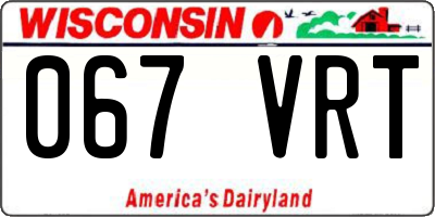 WI license plate 067VRT