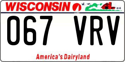 WI license plate 067VRV