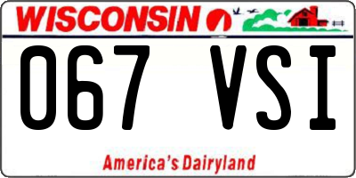 WI license plate 067VSI