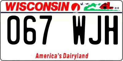 WI license plate 067WJH