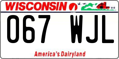 WI license plate 067WJL