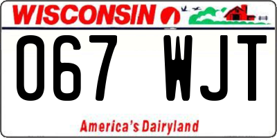 WI license plate 067WJT