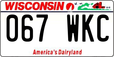 WI license plate 067WKC