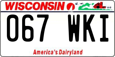WI license plate 067WKI