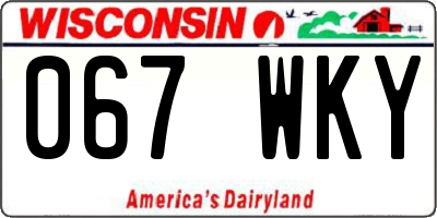 WI license plate 067WKY