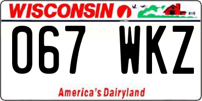 WI license plate 067WKZ