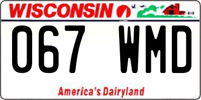 WI license plate 067WMD