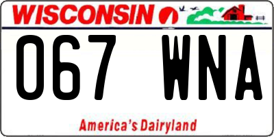 WI license plate 067WNA