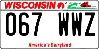 WI license plate 067WWZ