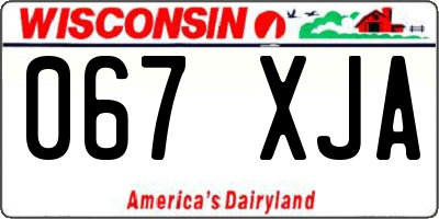 WI license plate 067XJA