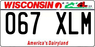 WI license plate 067XLM