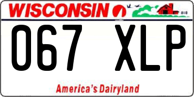WI license plate 067XLP
