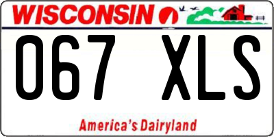 WI license plate 067XLS