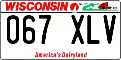WI license plate 067XLV
