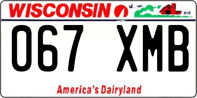 WI license plate 067XMB