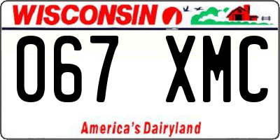 WI license plate 067XMC
