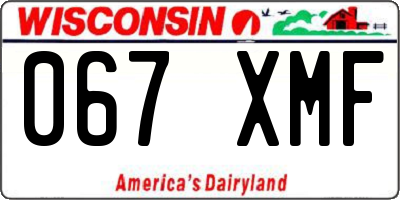 WI license plate 067XMF