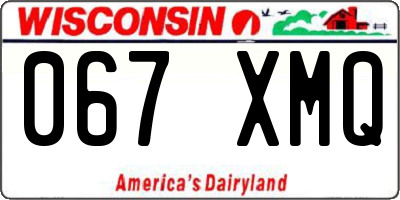 WI license plate 067XMQ
