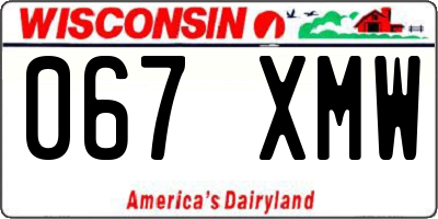 WI license plate 067XMW