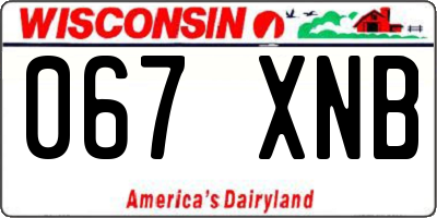 WI license plate 067XNB