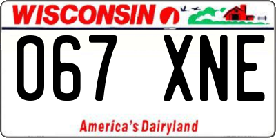 WI license plate 067XNE