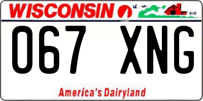WI license plate 067XNG