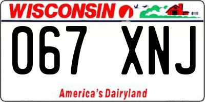 WI license plate 067XNJ
