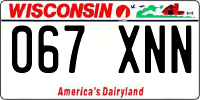 WI license plate 067XNN