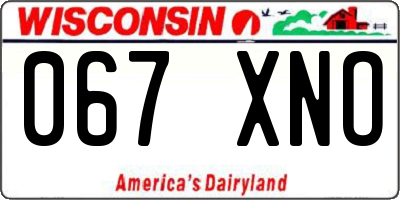 WI license plate 067XNO