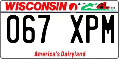 WI license plate 067XPM
