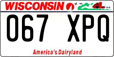 WI license plate 067XPQ