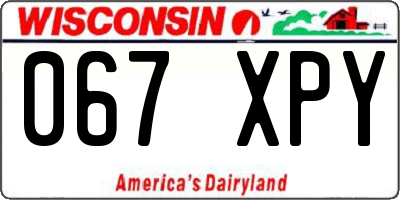 WI license plate 067XPY