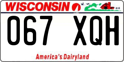 WI license plate 067XQH