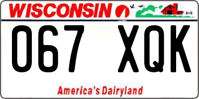 WI license plate 067XQK